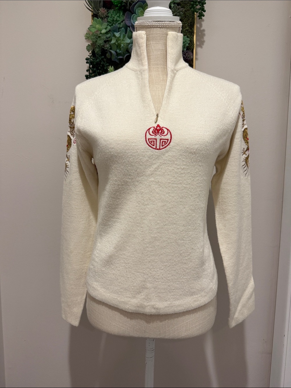 Vintage Obermeyer Signature Qtr. Zip Sweater - Picture 1 of 5